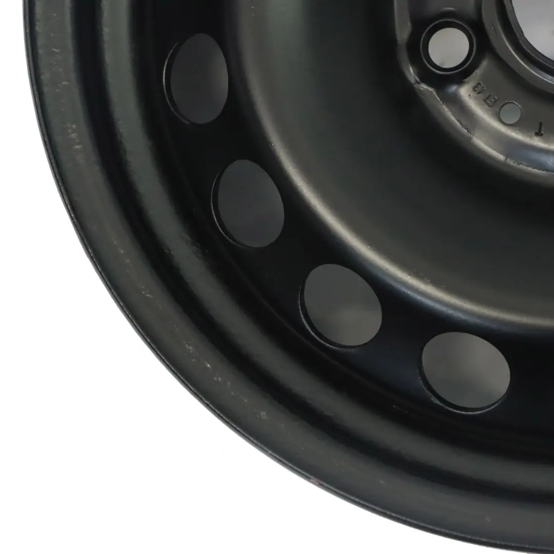 Schwarz Stahl Felge 15" 6J ET:43 für VW Volkswagen Golf Mk7 mit Teilenummer 5Q0601027L VW Volkswagen Golf Mk7 Schwarz Stahl Felge 15" 6J ET:43 - SKU 5Q0601027L - Teilenummer 5Q0601027L