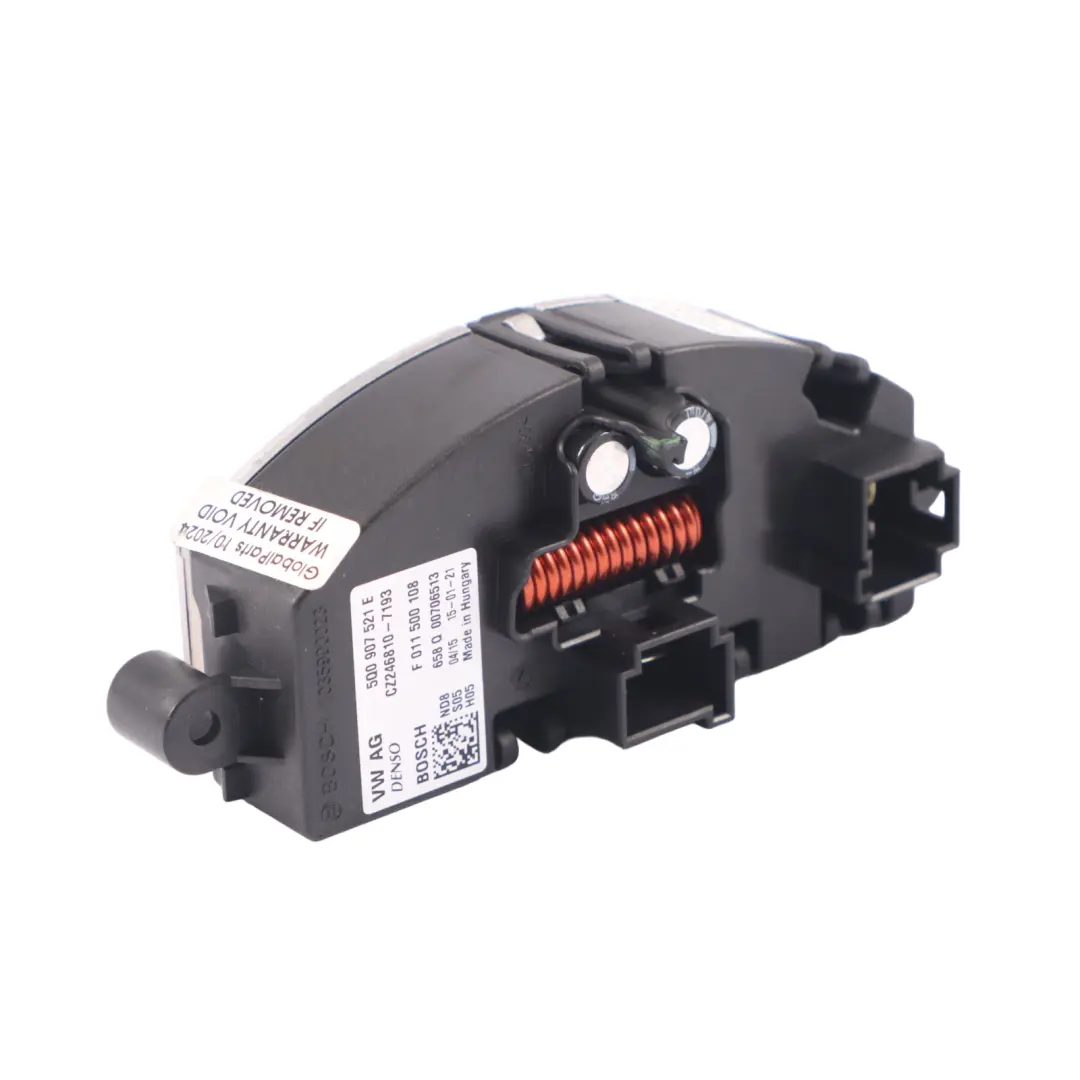 VW Volkswagen Golf 7 1.6 TDI Heater Blower Fan Motor Resistor - SKU 5Q0907521E - Part number 5Q0907521E