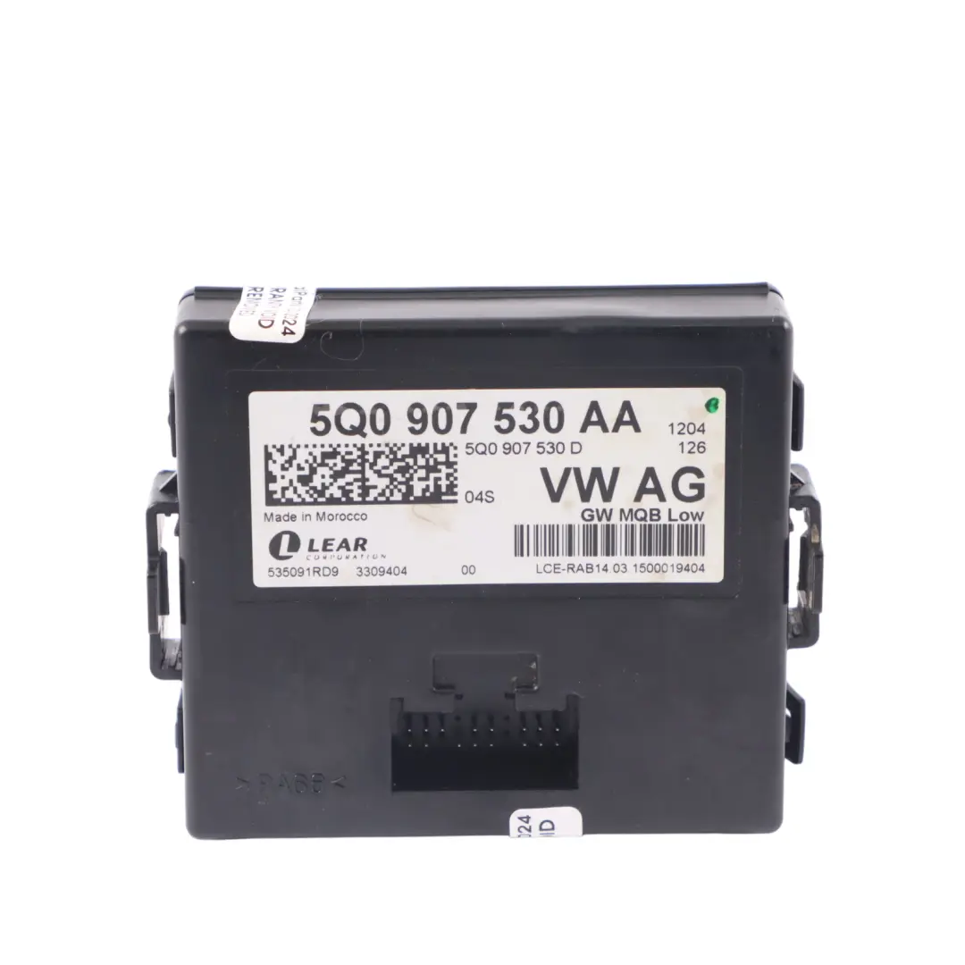 Volkswagen Golf Mk7 Gateway Steuergerät Modul 5Q0907530AA - SKU 5Q0907530AC - Teilenummer 5Q0907530AC