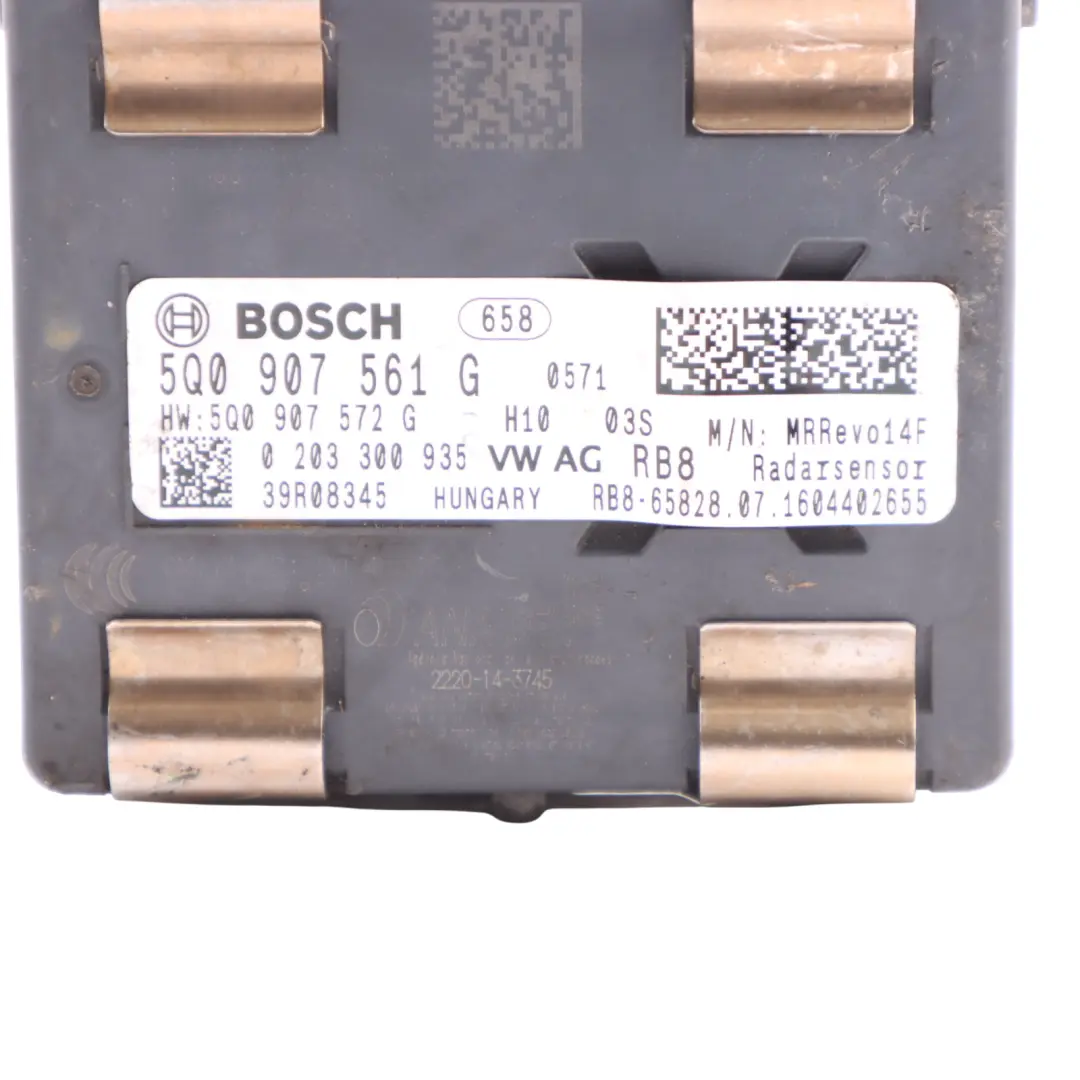 ACC Front Radar Distance Control Unit Module to Audi A3 Golf MK7 with Part number 5Q0907561G Audi A3 Golf MK7 ACC Front Radar Distance Control Unit Module - SKU 5Q0907561G - Part number 5Q0907561G