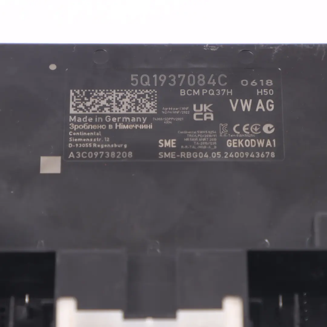 Audi Q2 GA Modulo BCM Unità di controllo del corpo Modulo ECU - SKU 5Q1937084C - Numero di parte 5Q1937084C