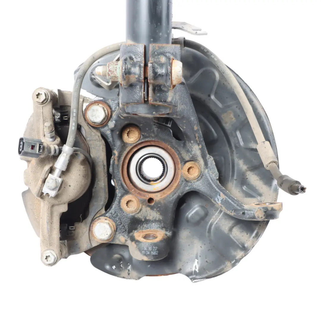 Mk8 Suspension Leg 1.0 TSI Front Right O/S Spring Strut Brake Disc to VW Golf with Part number 5WA413023Q VW Golf Mk8 Suspension Leg 1.0 TSI Front Right O/S Spring Strut Brake Disc - SKU 5WA413023Q-1 - Part number 5WA413023Q