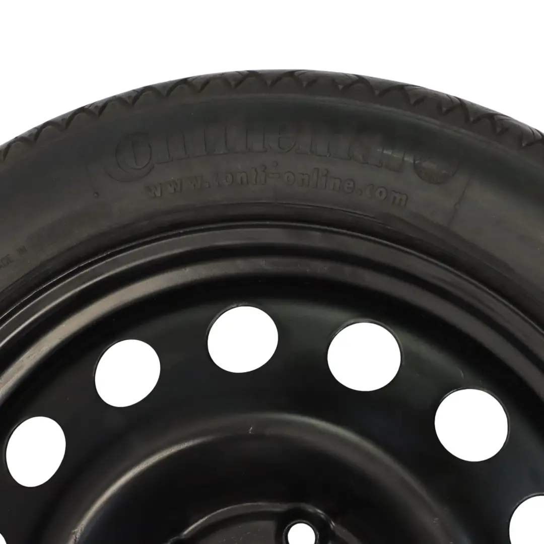 Ruota scorta compatta Acciaio Pneumatico Continental R17 4BX17 per BMW E60 E61 E83 con numero di parte 6758778 BMW E60 E61 E83 Ruota scorta compatta Acciaio Pneumatico Continental R17 4BX17 - SKU 6758778-5 - Numero di parte 6758778