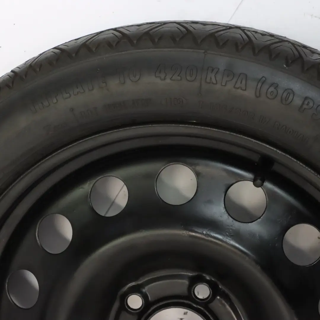 Spare Wheel Steel Black Tyre Continental R17 4BX17 to BMW E60 E61 E83 Compact with Part number 6758778 BMW E60 E61 E83 Compact Spare Wheel Steel Black Tyre Continental R17 4BX17 - SKU 6758778-5 - Part number 6758778