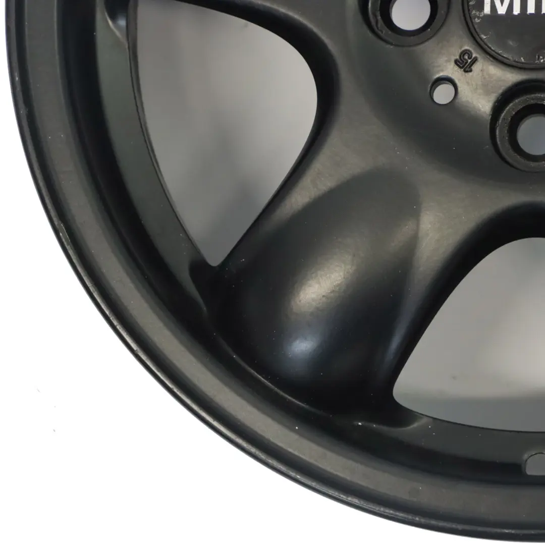 Mini Cooper One R50 R55 R56 Black Wheel Alloy Rim 15" 5-Start Spooler 100 - SKU 6768498-10 - Part number 6768498