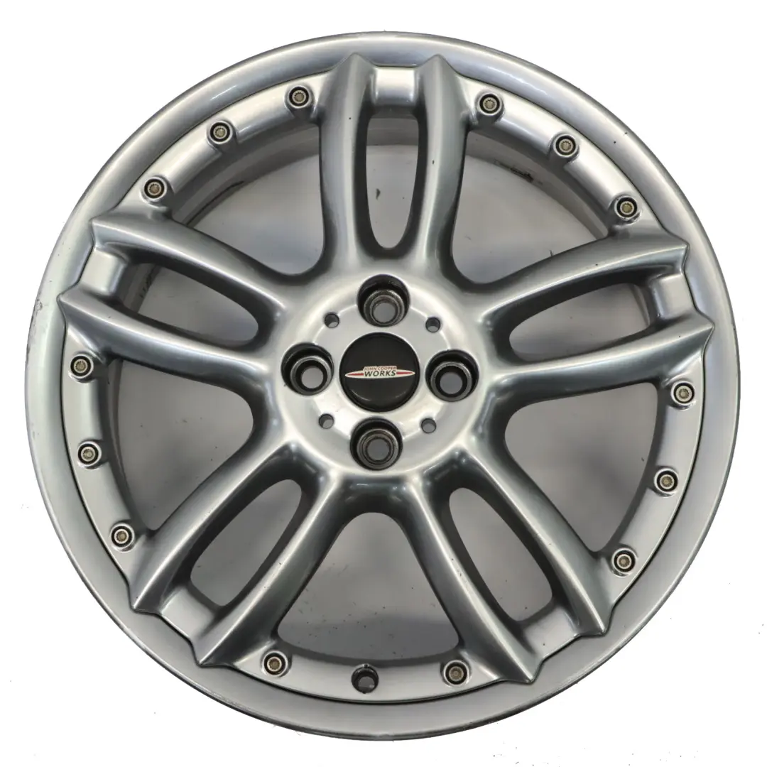 Grey Light Alloy Wheel Rim 18" 7J ET:52 Double Spoke to Mini R56 with Part number 6777357 Mini R56 Grey Light Alloy Wheel Rim 18" 7J ET:52 Double Spoke - SKU 6777357-2 - Part number 6777357