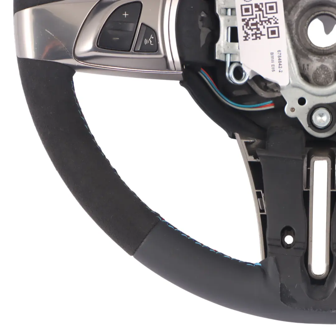 NUOVO Nero Pelle Alcantara M Sport Guarda Volante Multifunzione per BMW Z4 E85 con numero di parte 6784842 BMW Z4 E85 NUOVO Nero Pelle Alcantara M Sport Guarda Volante Multifunzione - SKU 6784842-2 - Numero di parte 6784842