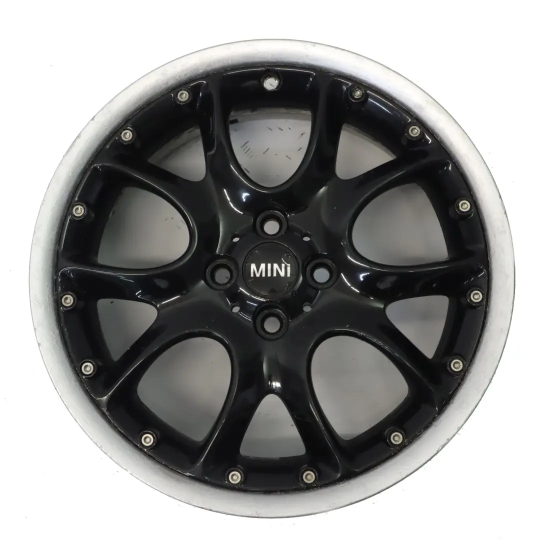 Alloy Rim 17" ET:48 7J Web Cross Spoke 98 to Mini Cooper One R50 R56 Black Wheel with Part number 6787710 Mini Cooper One R50 R56 Black Wheel Alloy Rim 17" ET:48 7J Web Cross Spoke 98 - SKU 6787710-1 - Part number 6787710