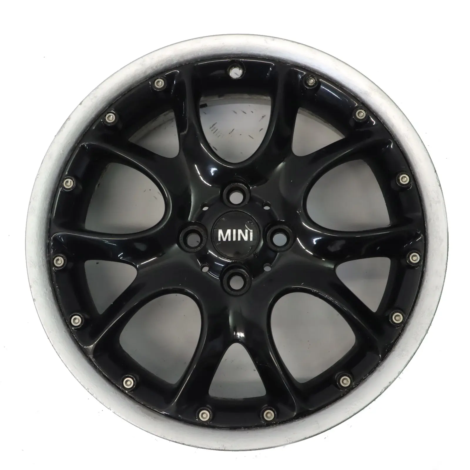 Mini Cooper One R50 R56 Nero Cerchio in lega 17" ET:48 7J Web Cross Spoke 98