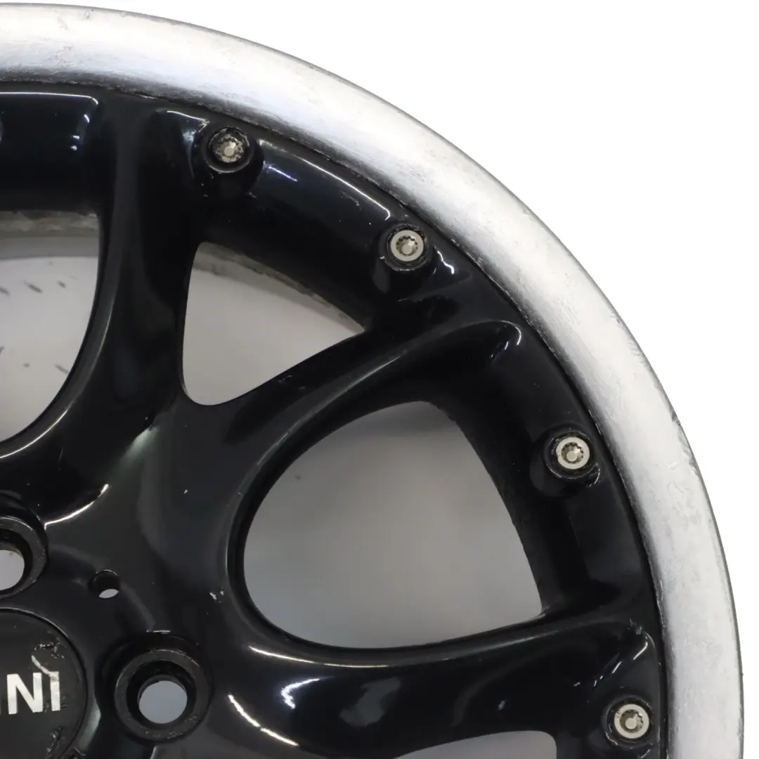 Alloy Rim 17" ET:48 7J Web Cross Spoke 98 to Mini Cooper One R50 R56 Black Wheel with Part number 6787710 Mini Cooper One R50 R56 Black Wheel Alloy Rim 17" ET:48 7J Web Cross Spoke 98 - SKU 6787710-1 - Part number 6787710