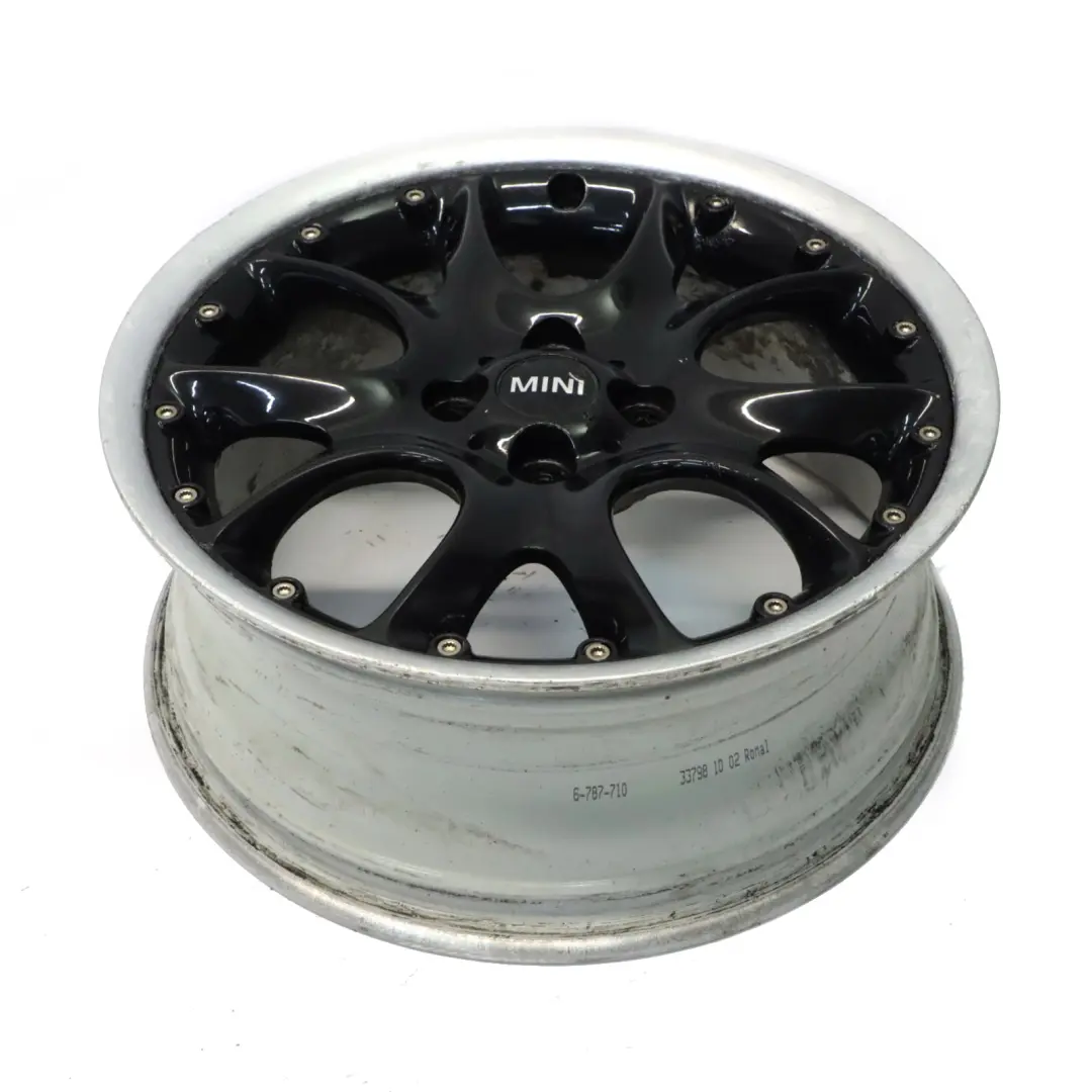 llanta aleación negro 17 "ET: 48 7J Web Cruz radios 98 para Mini Cooper One R50 R56 con número de pieza 6787710 Mini Cooper One R50 R56 llanta aleación negro 17 "ET: 48 7J Web Cruz radios 98 - SKU 6787710-1 - Número de pieza 6787710