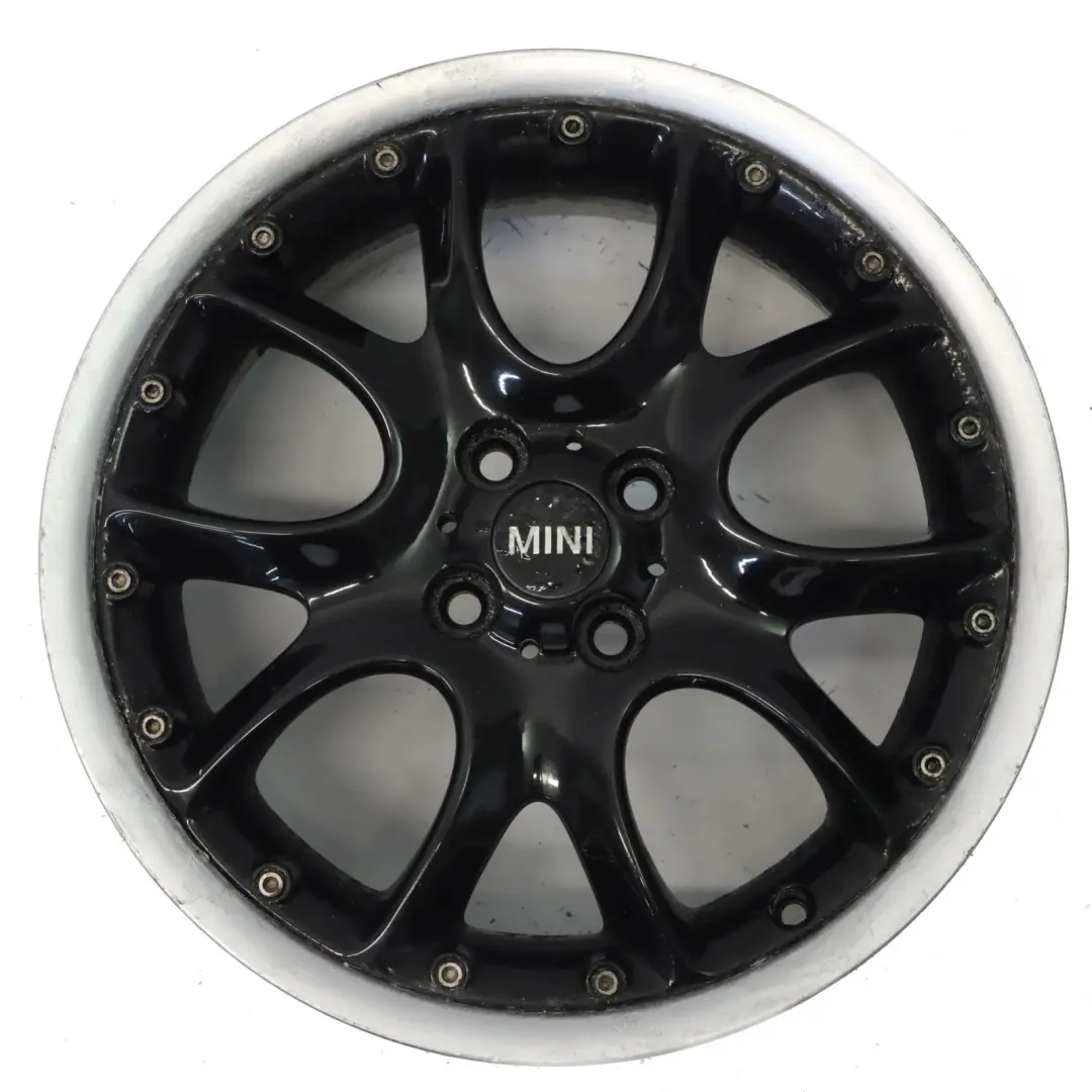 Mini Cooper R50 R56 Nero Cerchio in Lega 17" ET:48 7J Web Cross Spoke 98 - SKU 6787710-2 - Numero di parte 6787710