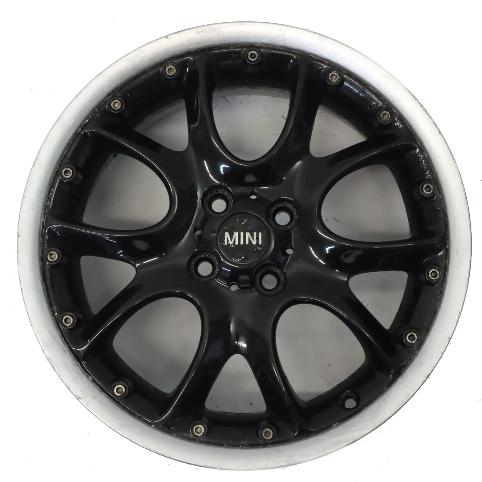 Mini Cooper R50 R56 Nero Cerchio in Lega 17" ET:48 7J Web Cross Spoke 98