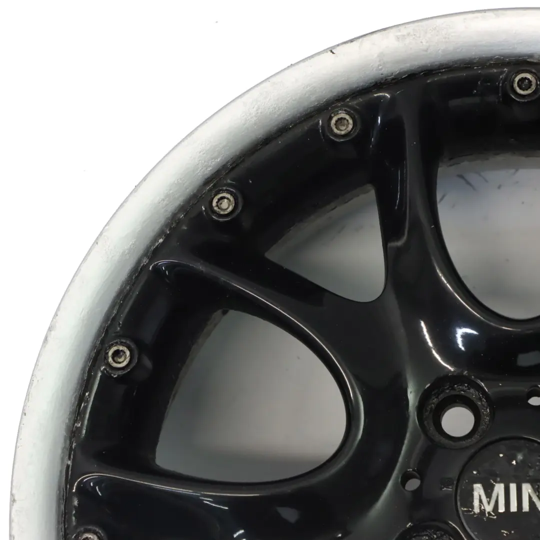 Alloy Rim 17" ET:48 7J Web Cross Spoke 98 to Mini Cooper R50 R56 Black Wheel with Part number 6787710 Mini Cooper R50 R56 Black Wheel Alloy Rim 17" ET:48 7J Web Cross Spoke 98 - SKU 6787710-2 - Part number 6787710