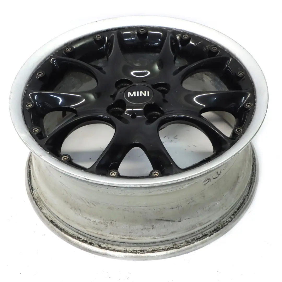 Nero Cerchio in Lega 17" ET:48 7J Web Cross Spoke 98 per Mini Cooper R50 R56 con numero di parte 6787710 Mini Cooper R50 R56 Nero Cerchio in Lega 17" ET:48 7J Web Cross Spoke 98 - SKU 6787710-2 - Numero di parte 6787710