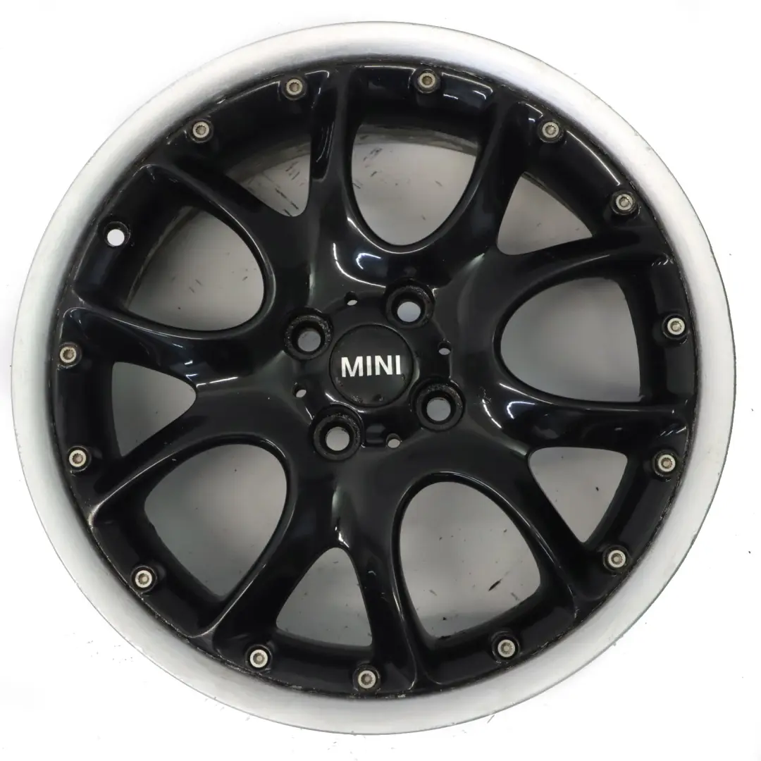 Alloy Rim 17" ET:48 7J Web Cross Spoke 98 to Mini Cooper R50 R56 Black Wheel with Part number 6787710 Mini Cooper R50 R56 Black Wheel Alloy Rim 17" ET:48 7J Web Cross Spoke 98 - SKU 6787710-3 - Part number 6787710
