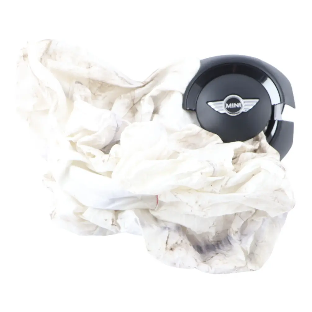 Steering Wheel Driver's Sports Air Module Black DAMAGED to Mini R55 R56 LCI with Part number 6791373 Mini R55 R56 LCI Steering Wheel Driver's Sports Air Module Black DAMAGED - SKU 6791373-8 - Part number 6791373