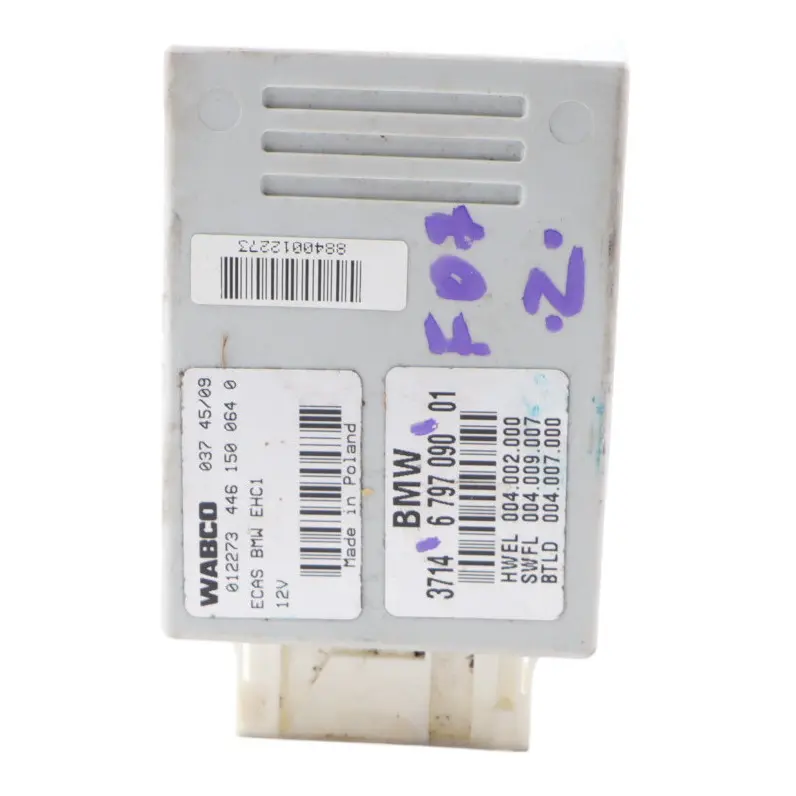 Suspension Control Unit Module to BMW F01 F02 F07 Air with Part number 6797090 BMW F01 F02 F07 Air Suspension Control Unit Module - SKU 6797090 - Part number 6797090