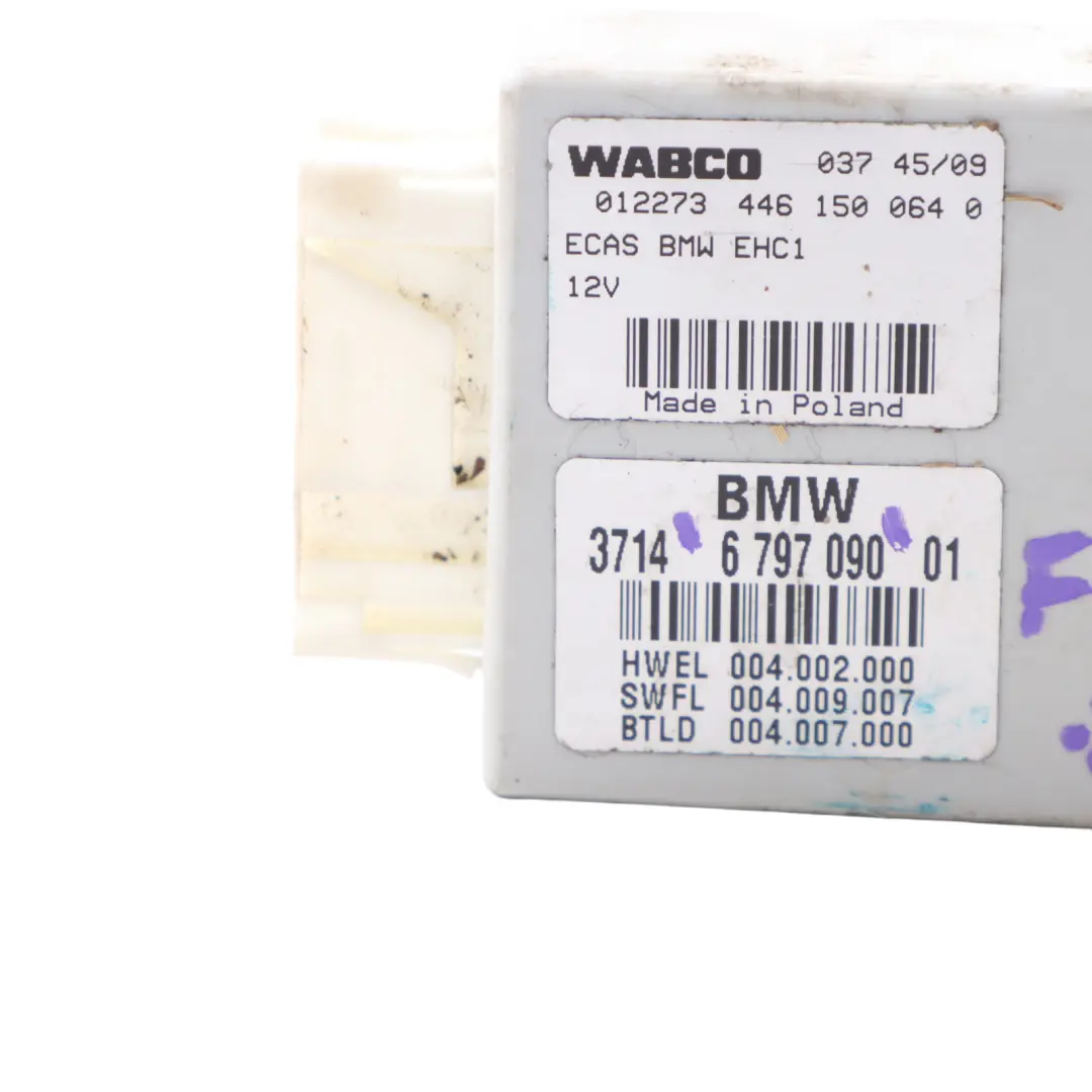 Suspension Control Unit Module to BMW F01 F02 F07 Air with Part number 6797090 BMW F01 F02 F07 Air Suspension Control Unit Module - SKU 6797090 - Part number 6797090
