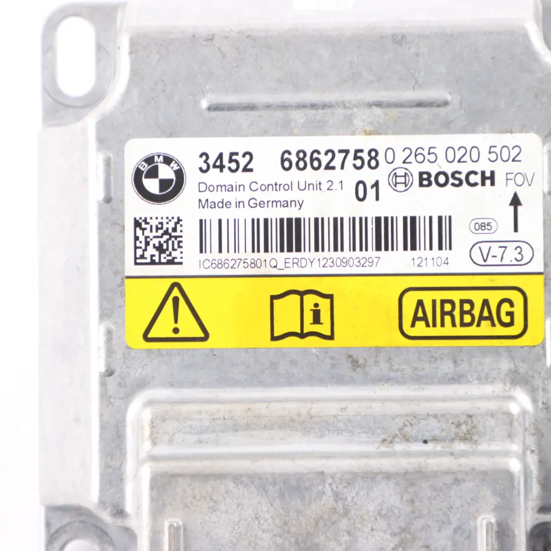 Crush Control Air Module Unit ICM Plus ECU to BMW F21 with Part number 6862758 BMW F21 Crush Control Air Module Unit ICM Plus ECU - SKU 6862758 - Part number 6862758