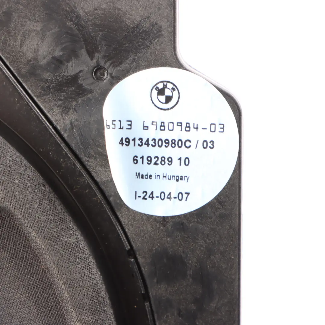 Central Bass Speaker Right O/S Stereo HiFi Audio System to BMW X3 E83 with Part number 6980984 BMW X3 E83 Central Bass Speaker Right O/S Stereo HiFi Audio System - SKU 6980984 - Part number 6980984