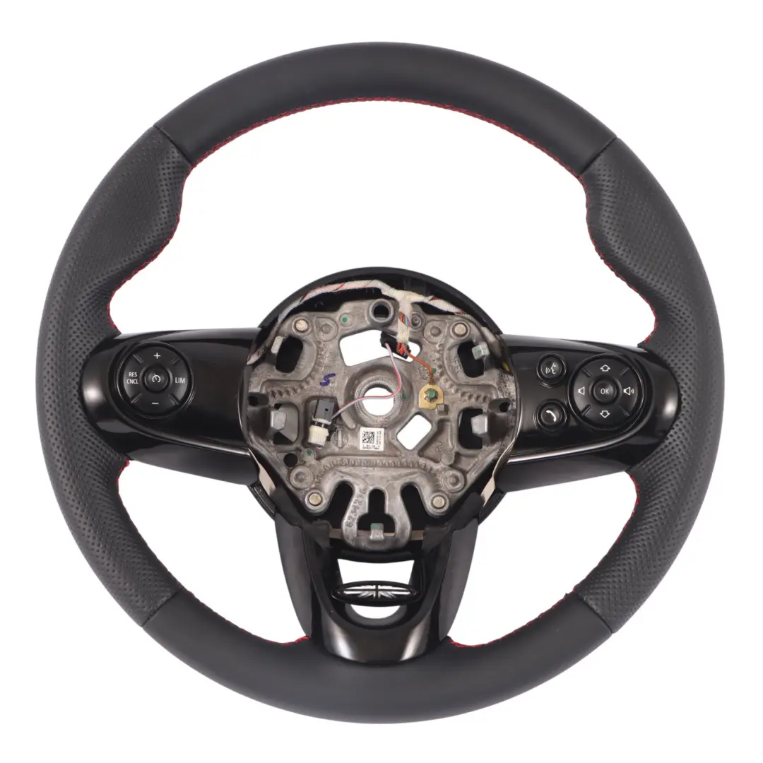 Leather Sport Steering Wheel Red Thread to Mini Cooper F54 F55 F56 F60 NEW Black with Part number 6996047 Mini Cooper F54 F55 F56 F60 NEW Black Leather Sport Steering Wheel Red Thread - SKU 6996047-3 - Part number 6996047