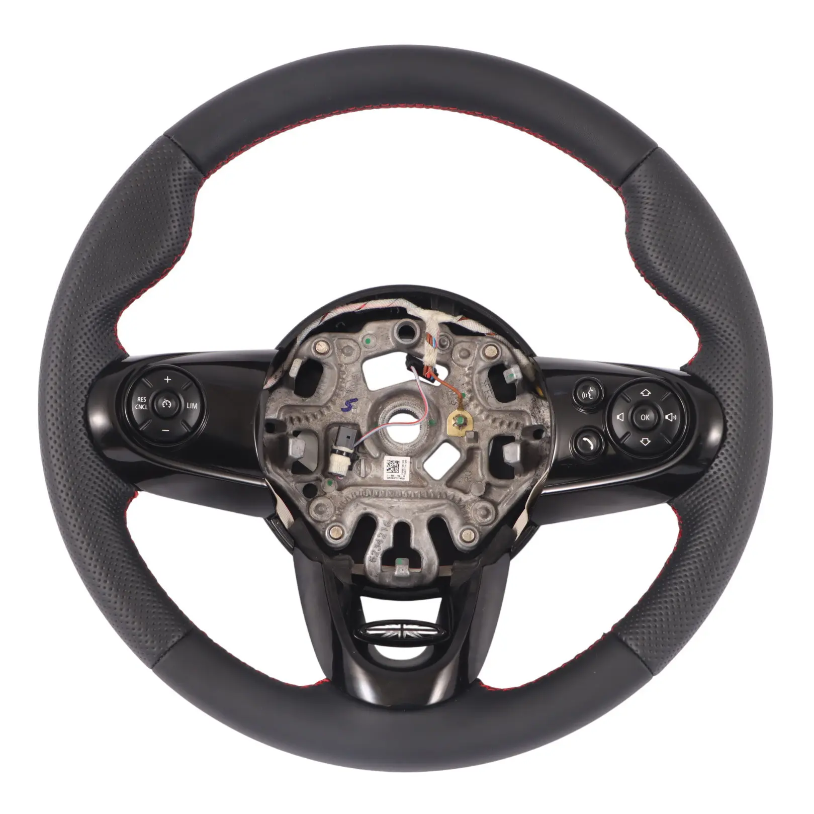 Mini Cooper F54 F55 F56 F60 NUOVO Volante Sportivo in Pelle Nera Filo Rosso