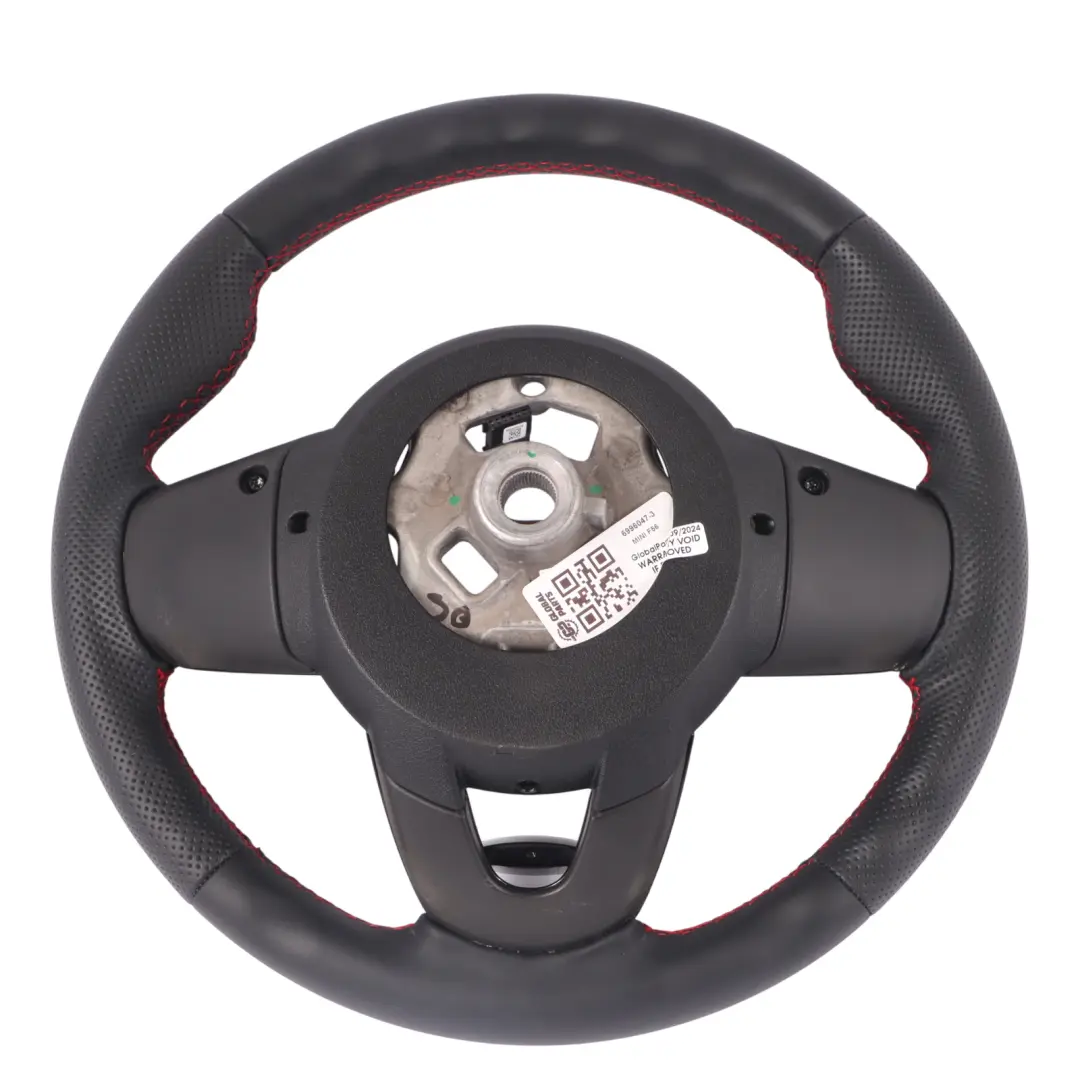 Mini Cooper F54 F55 F56 F60 NEW Black Leather Sport Steering Wheel Red Thread - SKU 6996047-3 - Part number 6996047