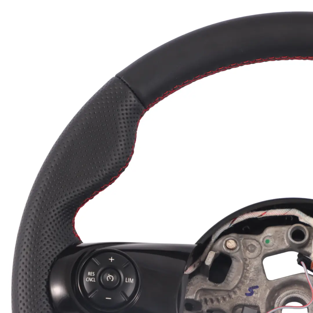 NUEVO Volante Deportivo de Cuero Negro hilo Rojo para Mini Cooper F54 F55 F56 F60 con número de pieza 6996047 Mini Cooper F54 F55 F56 F60 NUEVO Volante Deportivo de Cuero Negro hilo Rojo - SKU 6996047-3 - Número de pieza 6996047