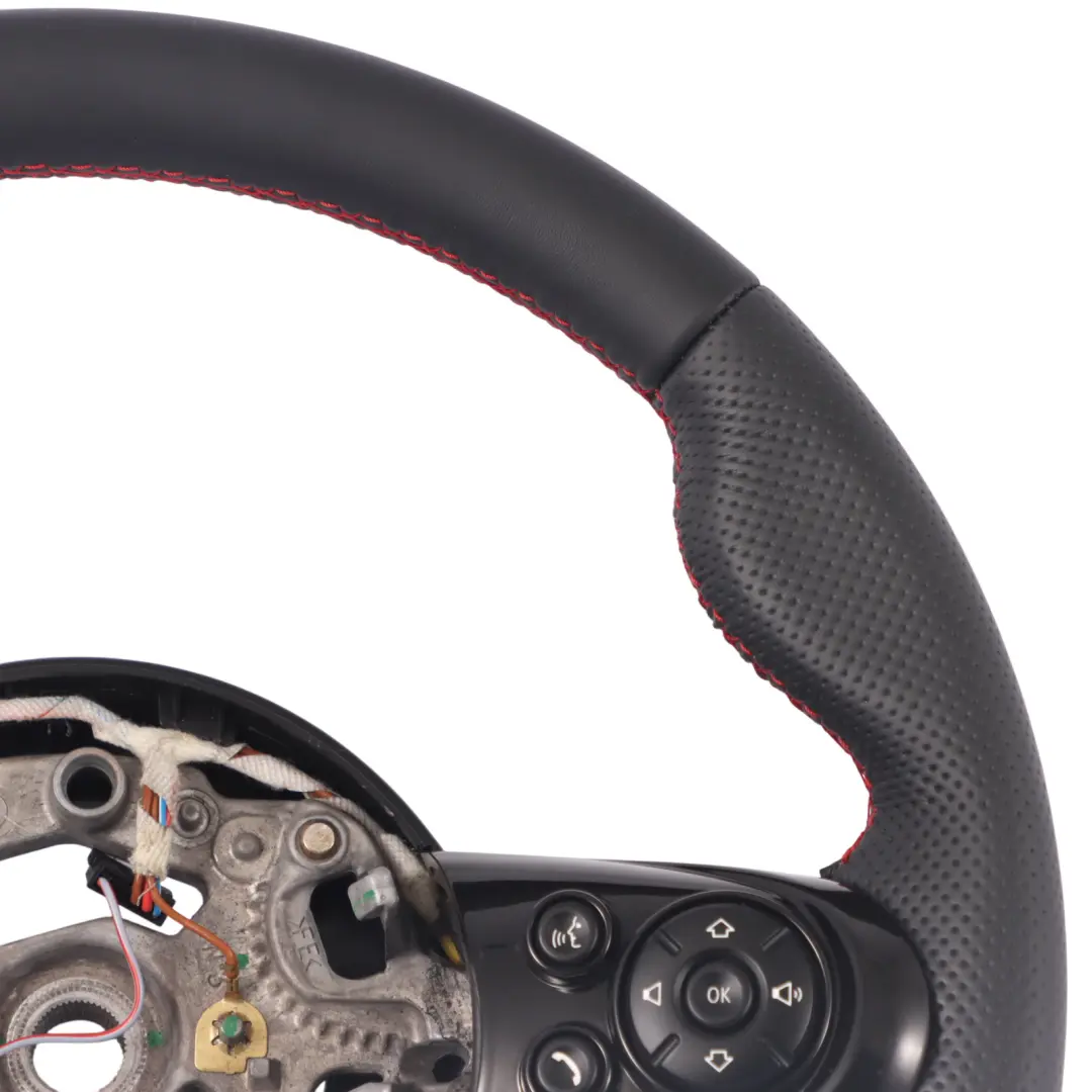 NUEVO Volante Deportivo de Cuero Negro hilo Rojo para Mini Cooper F54 F55 F56 F60 con número de pieza 6996047 Mini Cooper F54 F55 F56 F60 NUEVO Volante Deportivo de Cuero Negro hilo Rojo - SKU 6996047-3 - Número de pieza 6996047