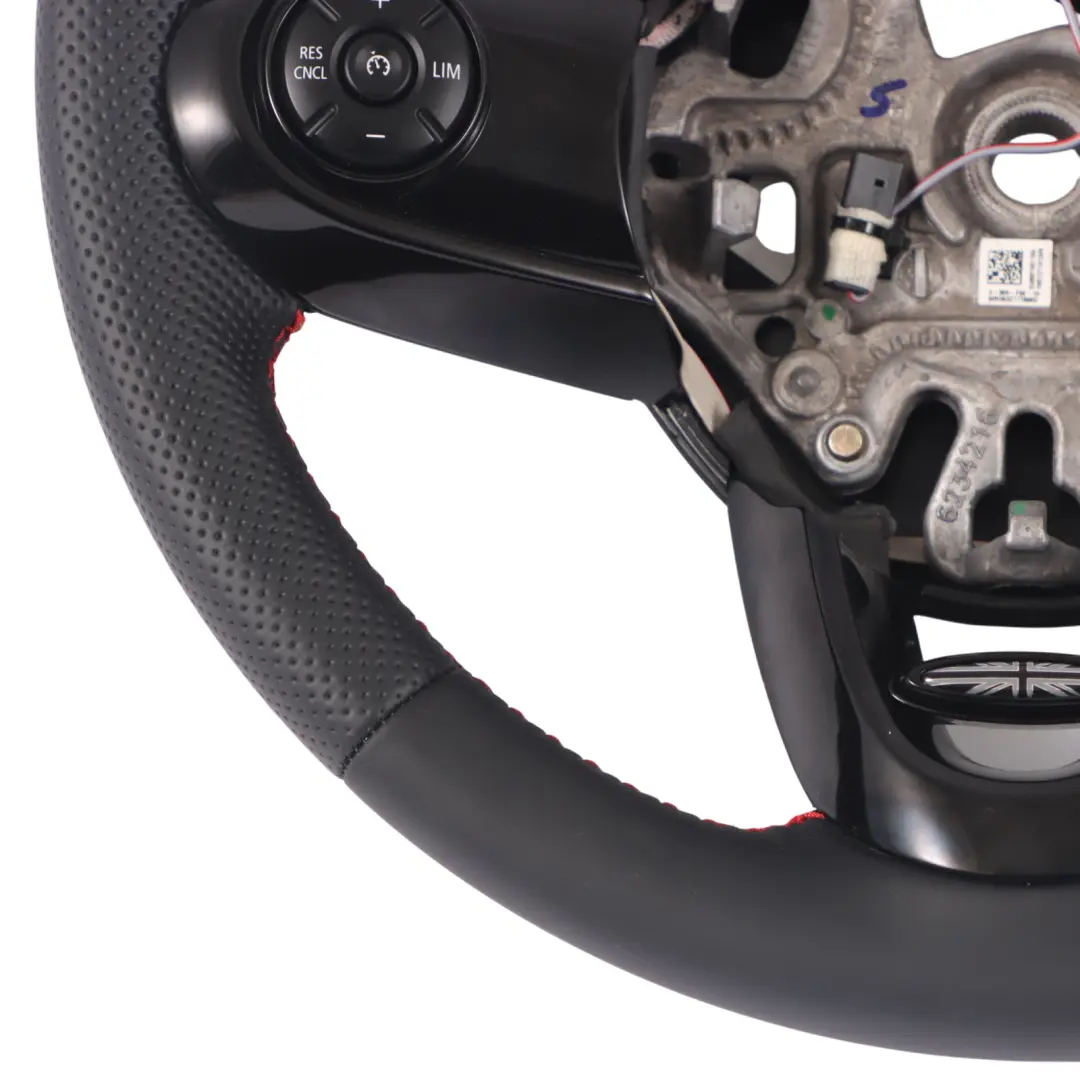 Leather Sport Steering Wheel Red Thread to Mini Cooper F54 F55 F56 F60 NEW Black with Part number 6996047 Mini Cooper F54 F55 F56 F60 NEW Black Leather Sport Steering Wheel Red Thread - SKU 6996047-3 - Part number 6996047