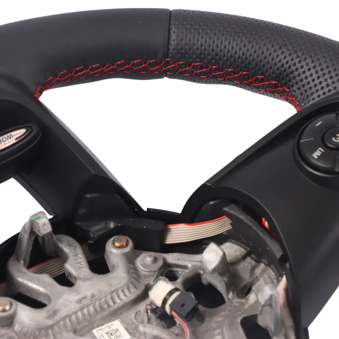NUOVO Volante in Pelle Nera Sport Paddles Filo Rosso per Mini Cooper S JCW F56 con numero di parte 6996049 Mini Cooper S JCW F56 NUOVO Volante in Pelle Nera Sport Paddles Filo Rosso - SKU 6996049-2 - Numero di parte 6996049