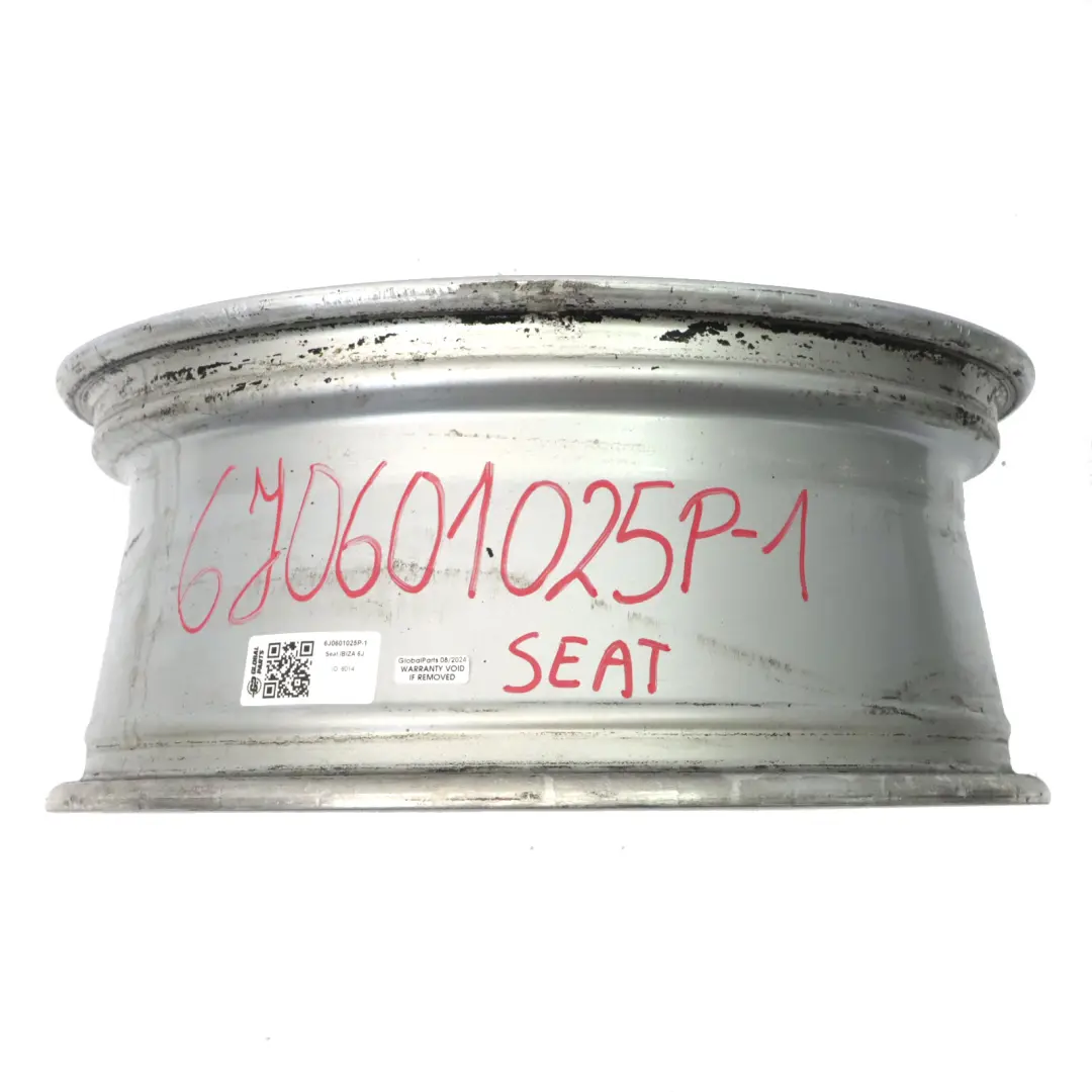 Seat Ibiza Mk4 6J Silberne Leichtmetallfelge 17" 10 Speichen 7J ET:43 - SKU 6J0601025P-1 - Teilenummer 6J0601025P