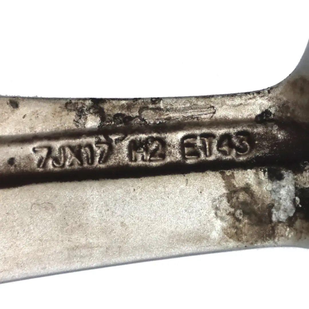 Seat Ibiza Mk4 6J Srebrna Felga Aluminiowa 17" 7J ET:43 - SKU 6J0601025P-2 - Numer Części 6J0601025P