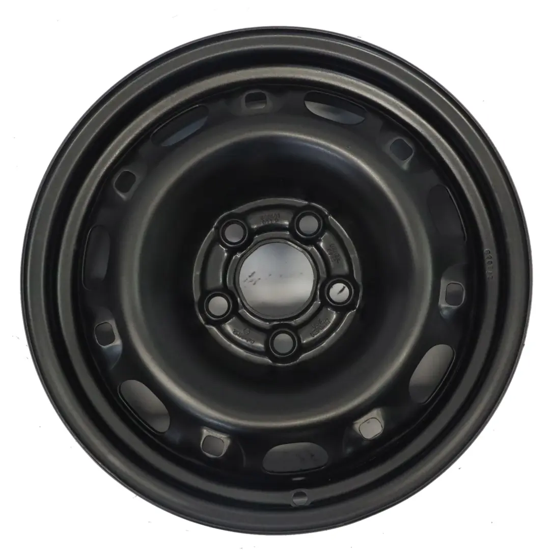 VW Volkswagen Polo Fox Cerchio in Acciaio Nero 14" 8J ET:43 - SKU 6Q0601027P - Numero di parte 6Q0601027P