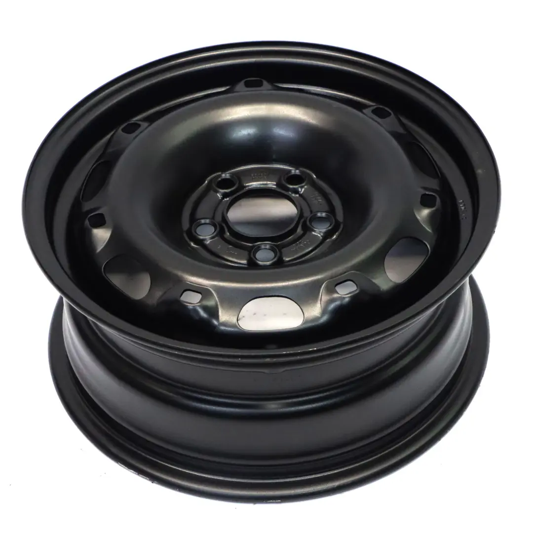 VW Volkswagen Polo Fox Cerchio in Acciaio Nero 14" 8J ET:43 - SKU 6Q0601027P - Numero di parte 6Q0601027P