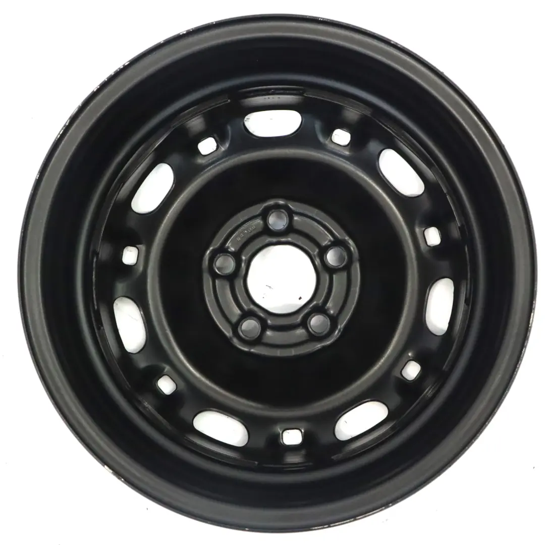 VW Volkswagen Polo Fox Schwarz Stahl Felge 14" 8J ET:43 - SKU 6Q0601027P - Teilenummer 6Q0601027P