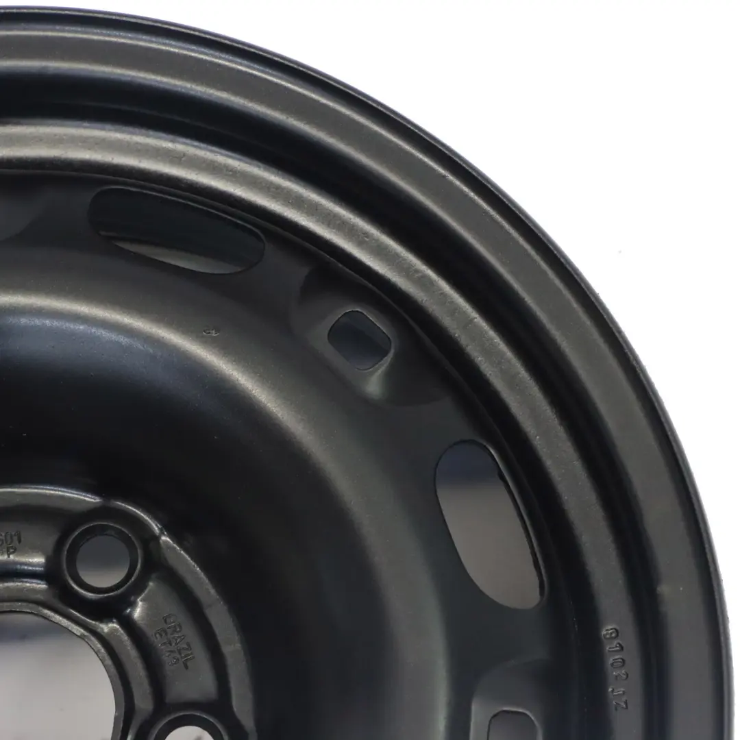 VW Volkswagen Polo Fox Cerchio in Acciaio Nero 14" 8J ET:43 - SKU 6Q0601027P - Numero di parte 6Q0601027P