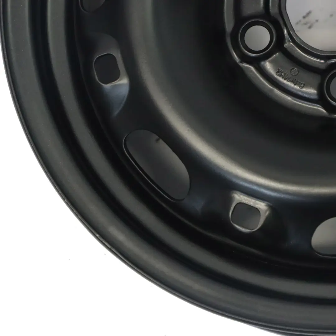 VW Volkswagen Polo Fox Cerchio in Acciaio Nero 14" 8J ET:43 - SKU 6Q0601027P - Numero di parte 6Q0601027P