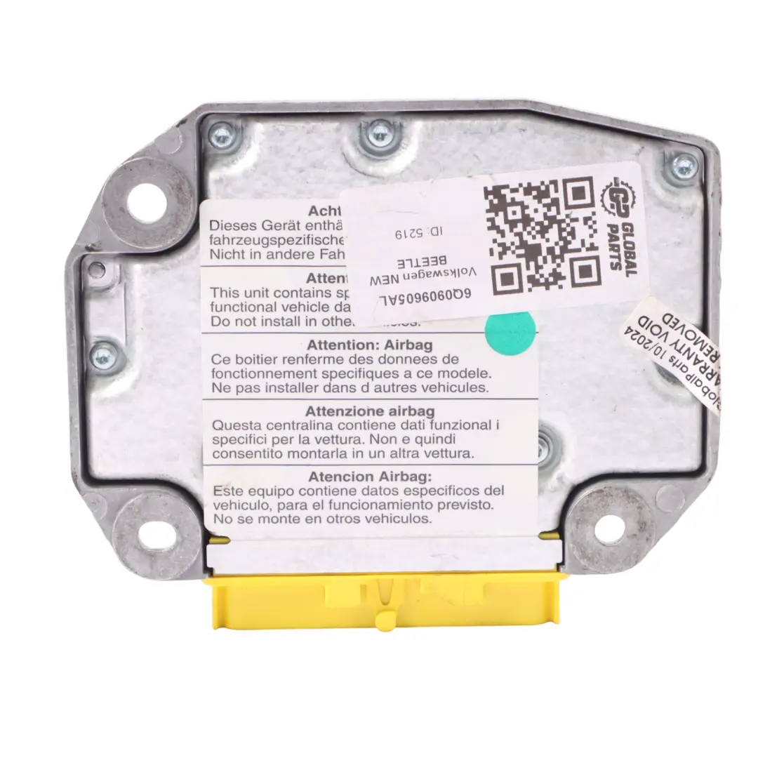 Module d'air Unité de contrôle Capteur ECU pour Volkswagen New Beetle à propos du numéro de pièce 6Q0909605AL Volkswagen New Beetle Module d'air Unité de contrôle Capteur ECU - SKU 6Q0909605AL - Numéro de pièce 6Q0909605AL