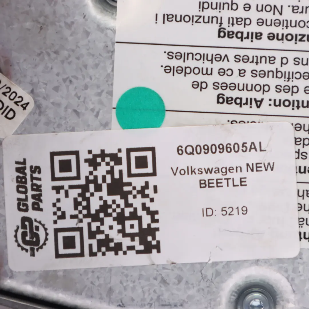 Volkswagen New Beetle Módulo de Aire Unidad de Control Sensor ECU - SKU 6Q0909605AL - Número de pieza 6Q0909605AL
