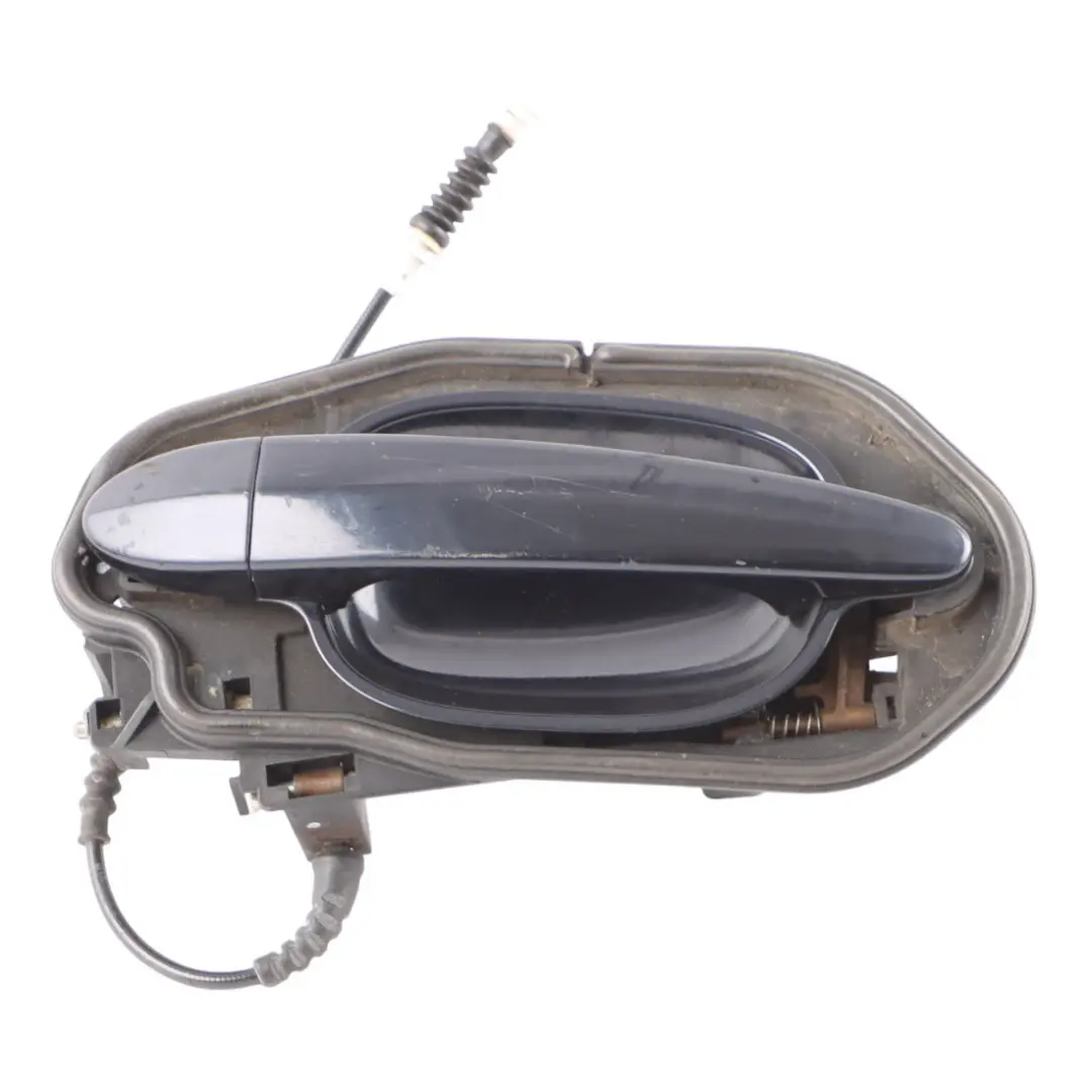 BMW E60 E61 Complete Rear Left Grab Handle N/S Monacoblau Metallic - A35 - SKU 7034571-MB3 - Part number 7034571