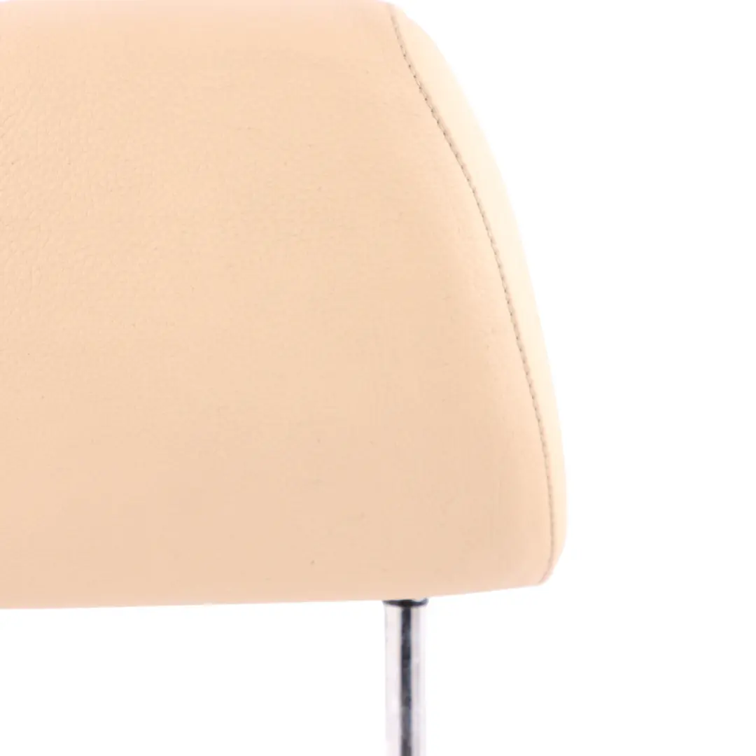 BMW E60 E61 Front Seat Head Rest Left Right N/O/S Leather Beige - SKU 7076664 - Part number 7076664