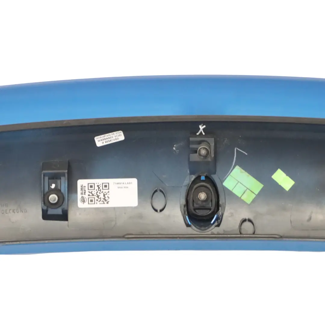 Spoiler Posteriore Laser Blue Metallic A59 7148914 per Mini Cooper S R56 con numero di parte 0430316 Mini Cooper S R56 Spoiler Posteriore Laser Blue Metallic A59 7148914 - SKU 7148914-LAB1 - Numero di parte 0430316