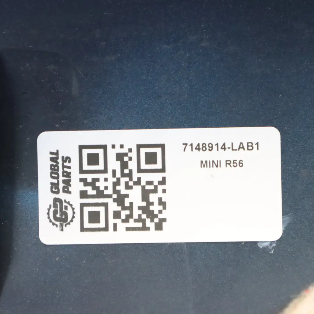 Aleron trasero Laser Blue Metallic A59 7148914 para Mini Cooper S R56 con número de pieza 0430316 Mini Cooper S R56 Aleron trasero Laser Blue Metallic A59 7148914 - SKU 7148914-LAB1 - Número de pieza 0430316