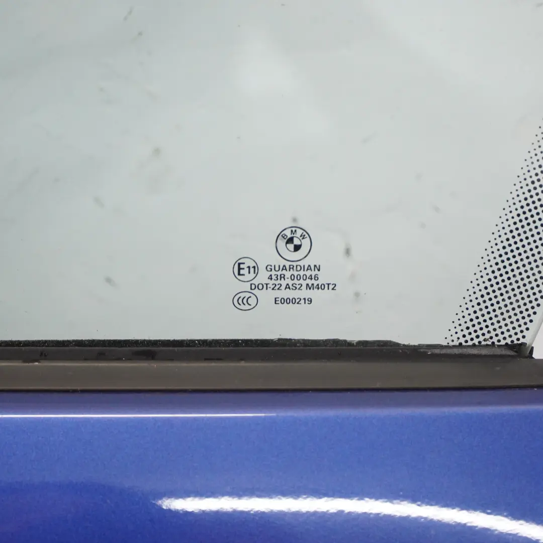 BMW Z4 E85 E86 Front Left Door N/S Montegoblau Montego Blue Metallic - A51 - SKU 7201637-MTB - Part number 7201637