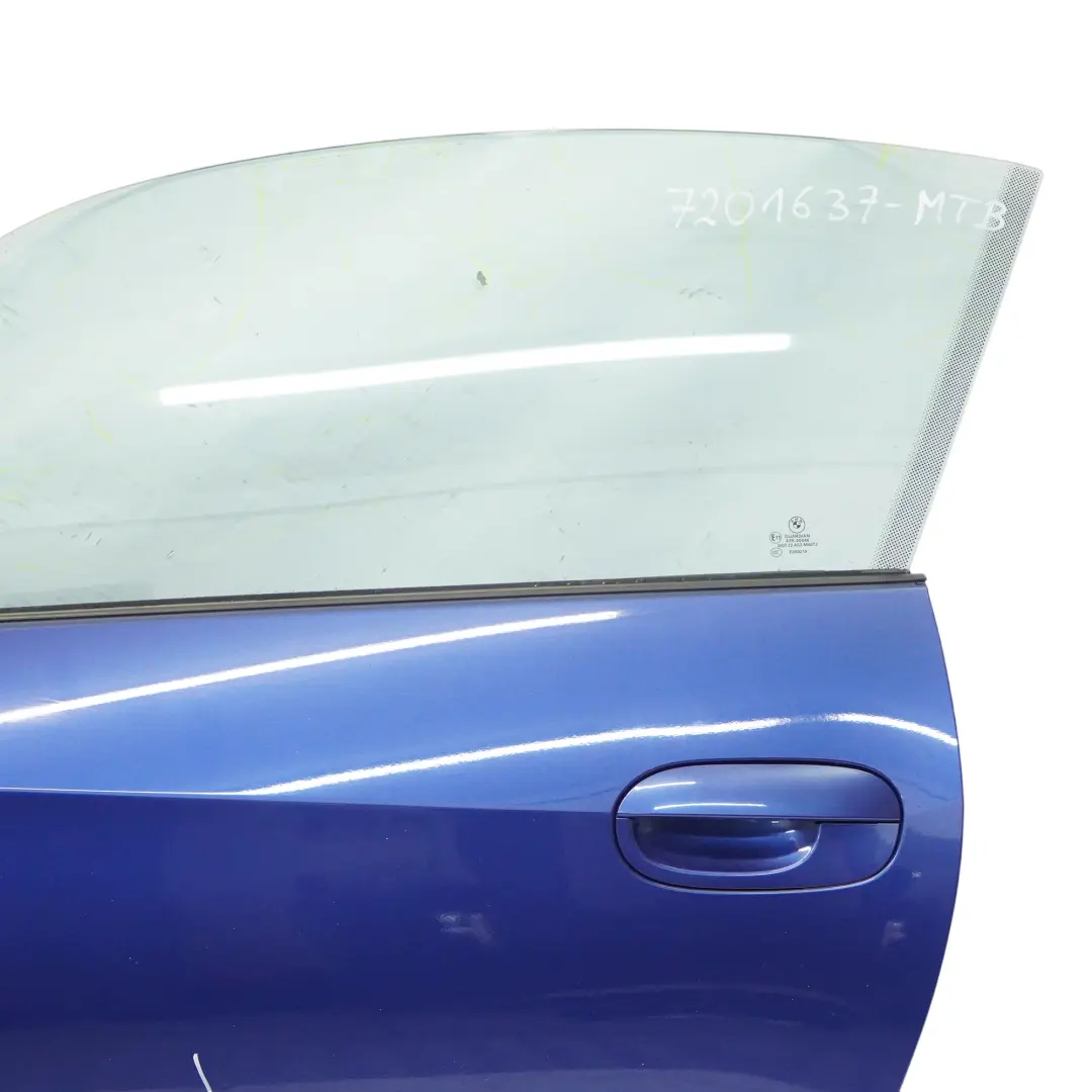 Puerta Delantera Izquierda Montegoblau Azul Montego - A51 para BMW Z4 E85 E86 con número de pieza 7201637 BMW Z4 E85 E86 Puerta Delantera Izquierda Montegoblau Azul Montego - A51 - SKU 7201637-MTB - Número de pieza 7201637