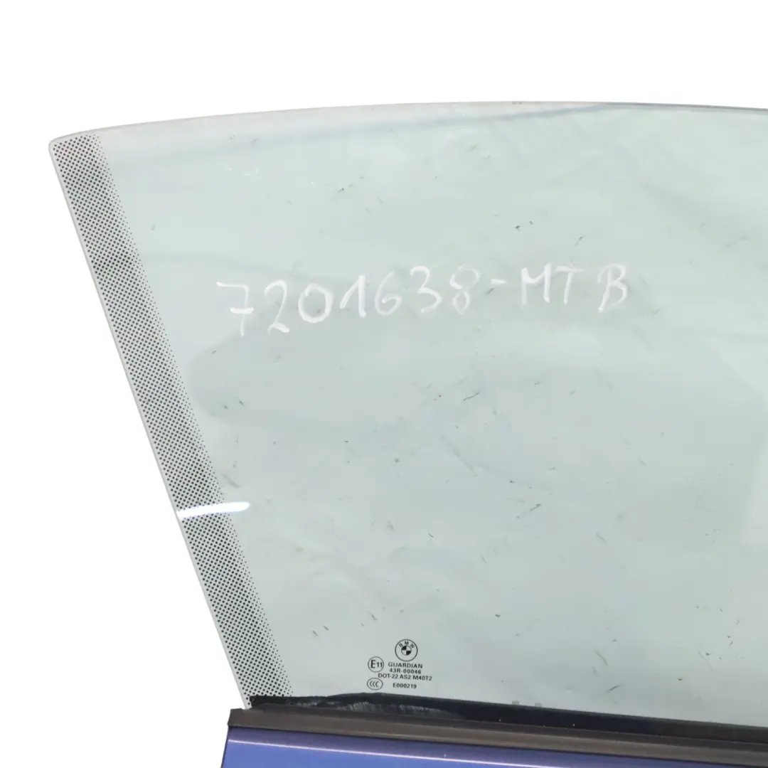 Puerta Delantera Derecha Montegoblau Montegoblau Metallic - A51 para BMW Z4 E85 con número de pieza 7201638 BMW Z4 E85 Puerta Delantera Derecha Montegoblau Montegoblau Metallic - A51 - SKU 7201638-MTB - Número de pieza 7201638