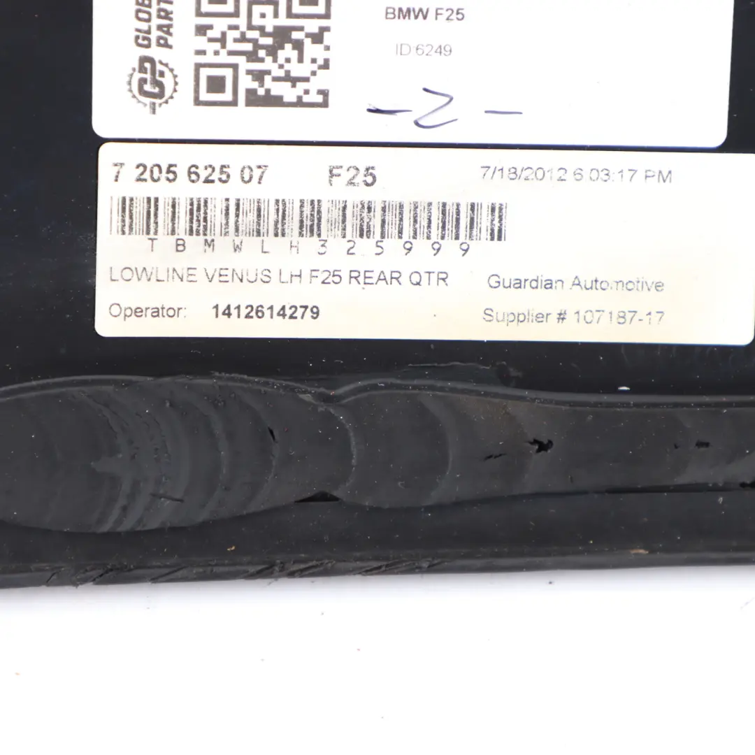 Fensterscheibe Seite Fest Hinten Links Viertel Getönt AS3 für BMW X3 F25 mit Teilenummer 7205629 BMW X3 F25 Fensterscheibe Seite Fest Hinten Links Viertel Getönt AS3 - SKU 7205629 - Teilenummer 7205629