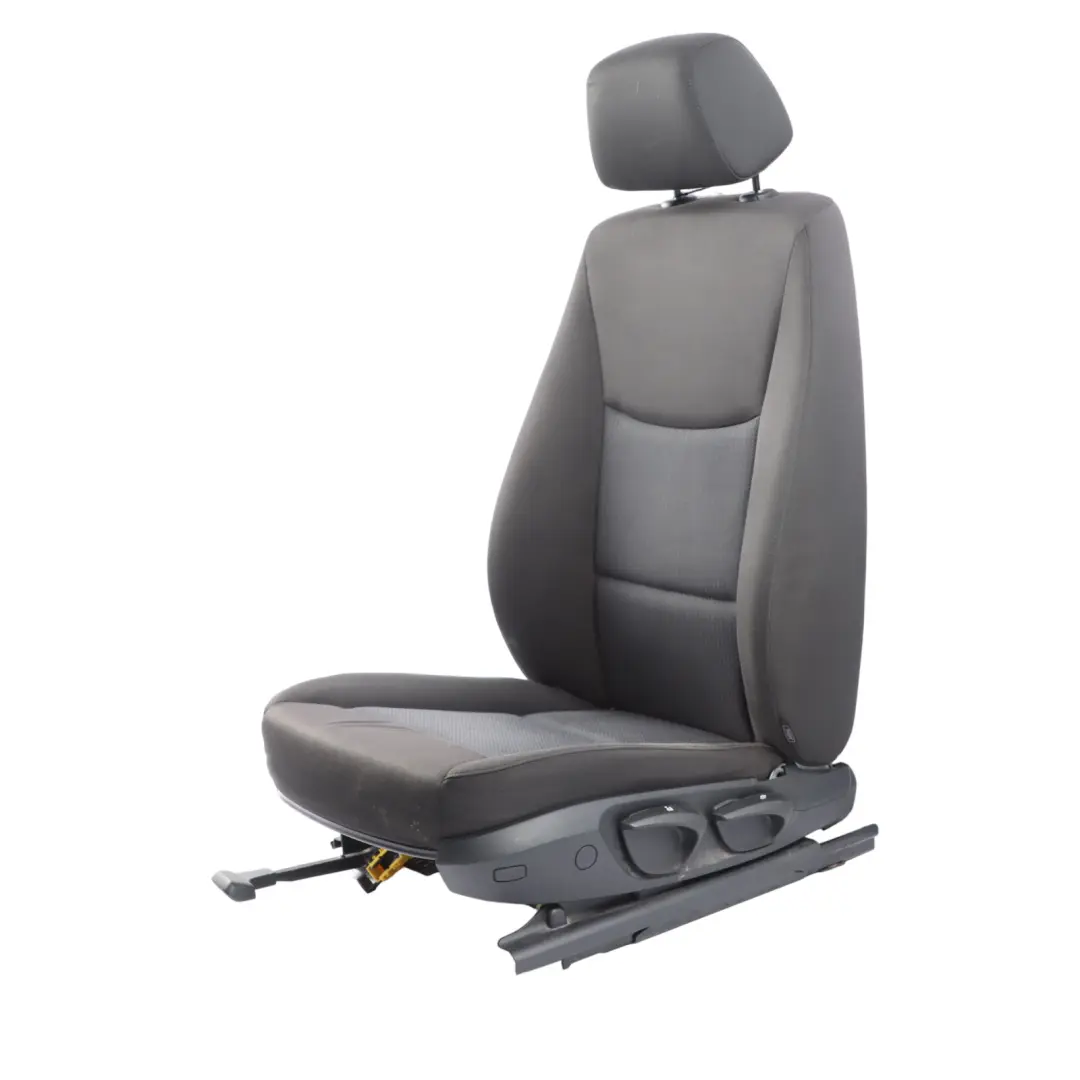 Fotel Lewy Materiał Vertex Czarny do BMW E90 E91 LCI o numerze 7212155 BMW E90 E91 LCI Fotel Lewy Materiał Vertex Czarny - SKU 7212155 - Numer Części 7212155